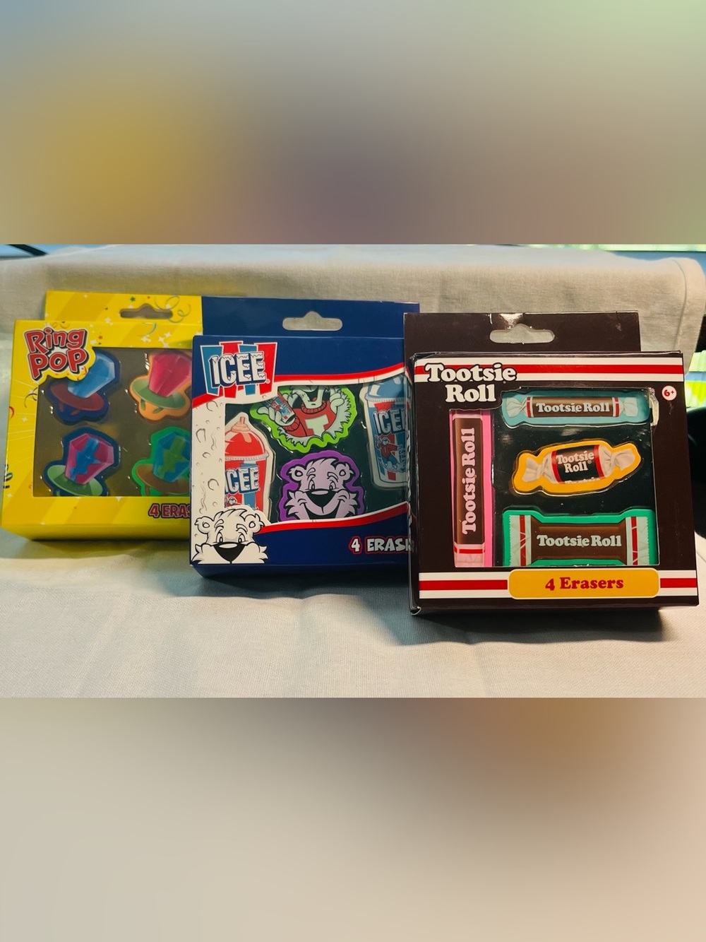 Ring Pop, Icee & Tootsie Roll Eraser Packs by Innovative Designs  Licensed Items